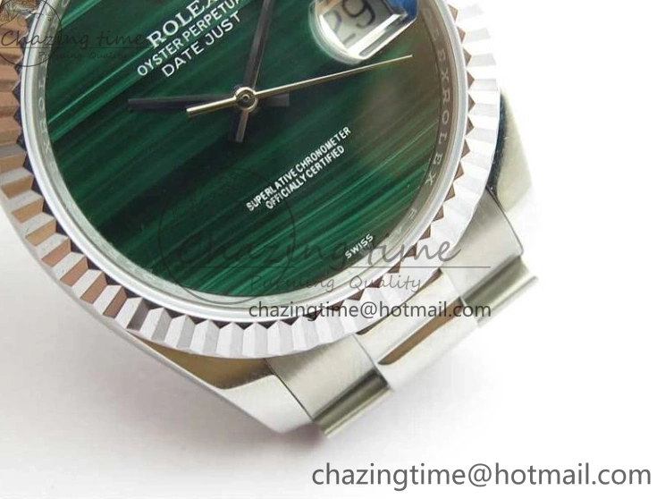 36mm Malachite Bracelet Green President Best SS SS on A2824 Dial DateJust EDF Edition 0216